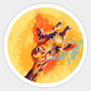 Hello Giraffe - Fun animal illustration Sticker